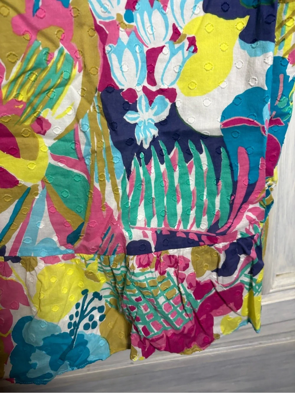 J. Crew Tie Strap Tropical Floral‎ Peplum Tank Preppy Vacation Garden